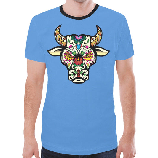 Bull Spirit Guide (Blue) New T-shirt for Men