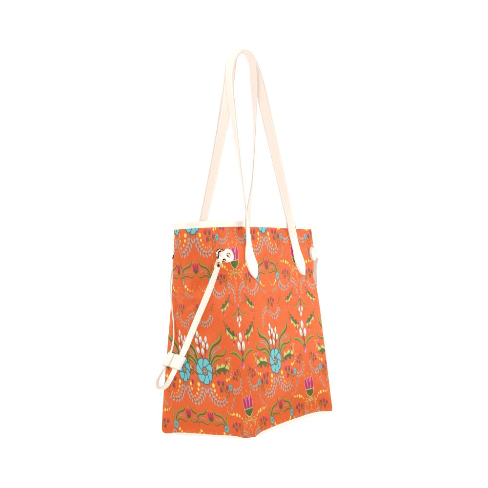 First Bloom Carrots Clover Canvas Tote Bag