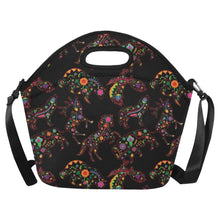 Load image into Gallery viewer, Neon Floral Animals Neoprene Lunch Bag/Large
