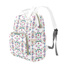 Load image into Gallery viewer, Quilled Divine White Multi-Function Diaper Backpack/Diaper Bag
