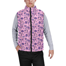 Load image into Gallery viewer, Purple Floral Amour Men&#39;s Padded Vest Jacket
