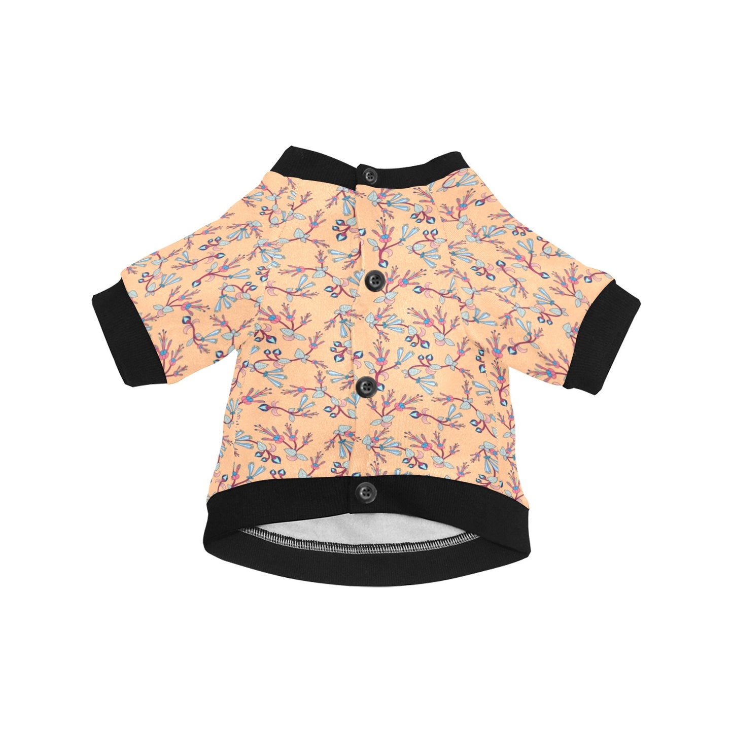 Swift Floral Peache Pet Dog Round Neck Shirt