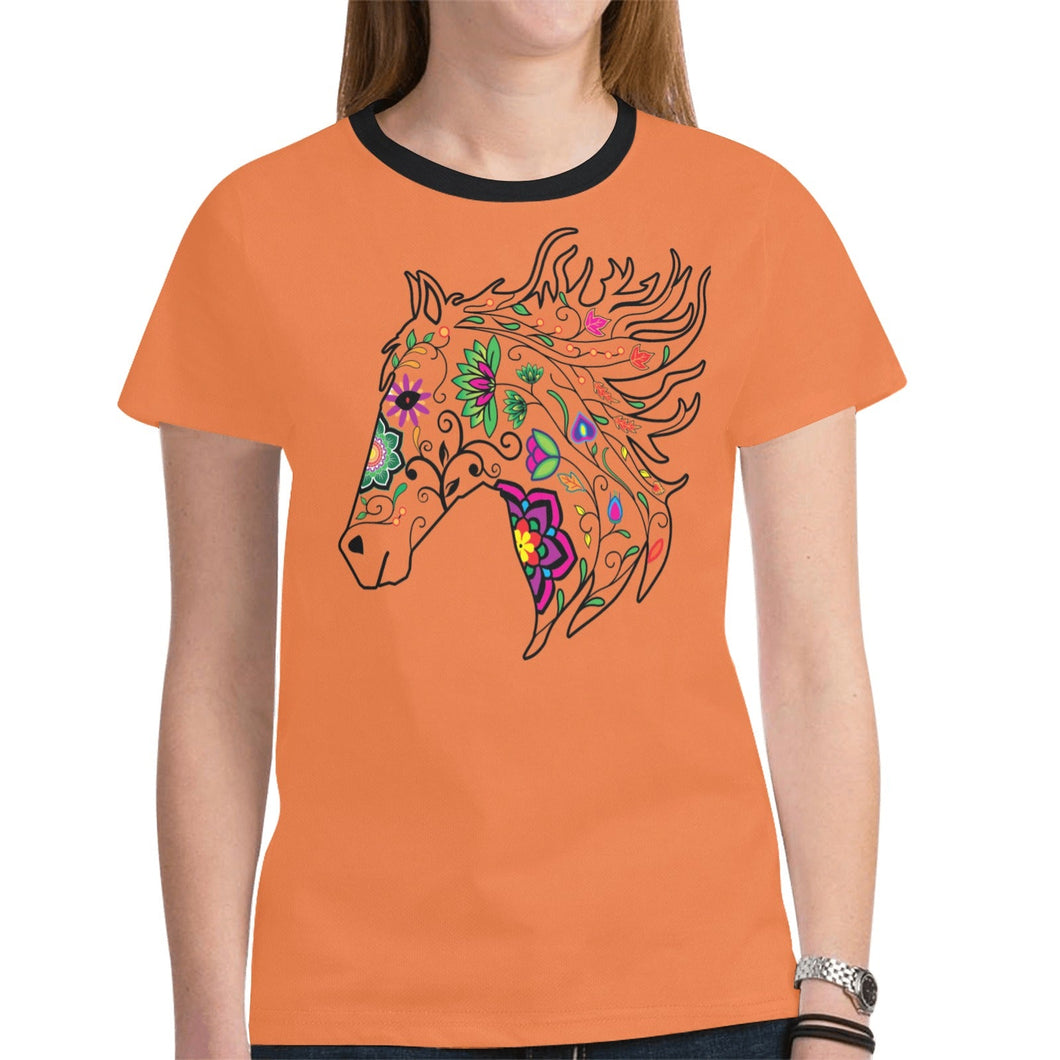 Horse Spirit Guide (Orange) New T-shirt for Women