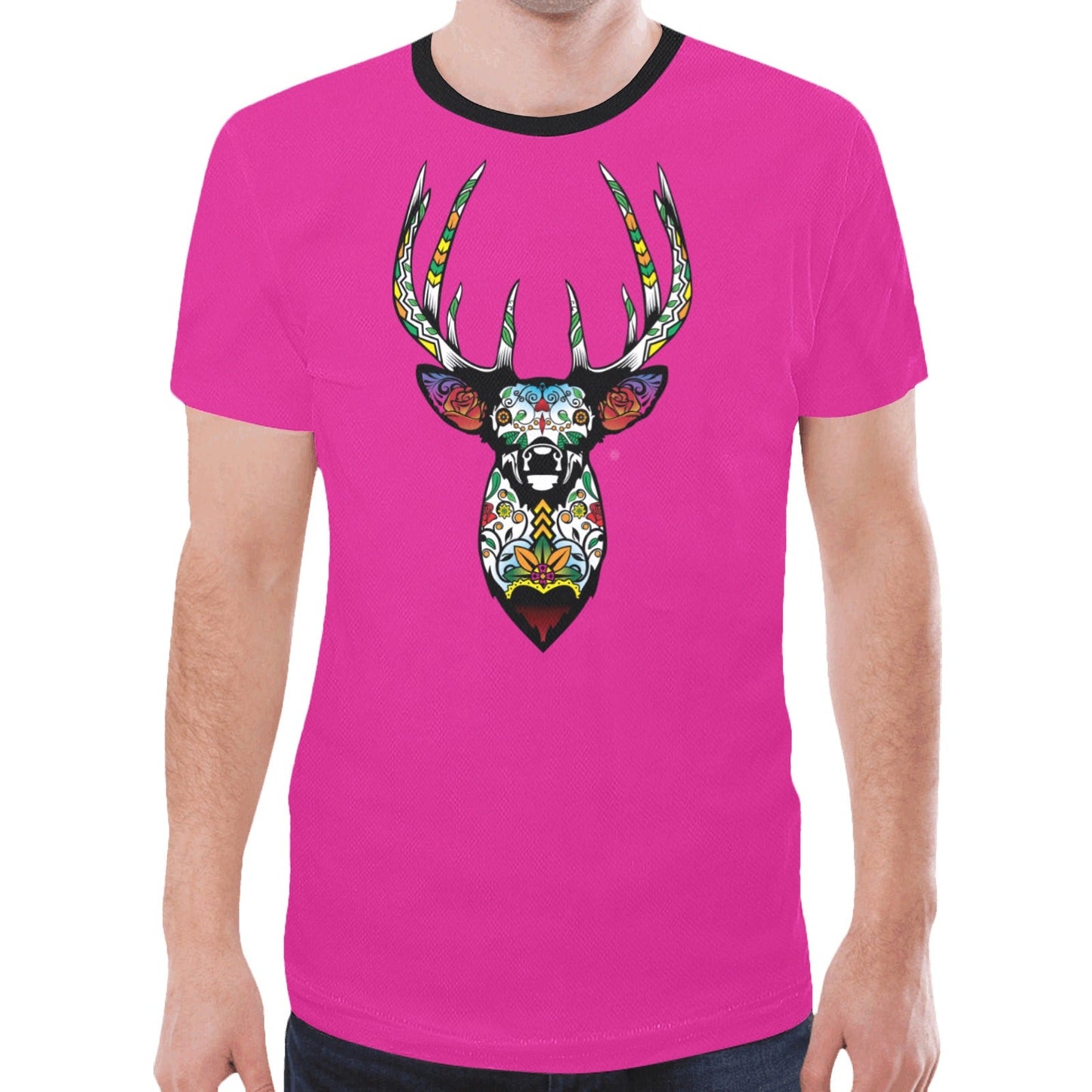Elk Spirit Guide (Pink) New T-shirt for Men