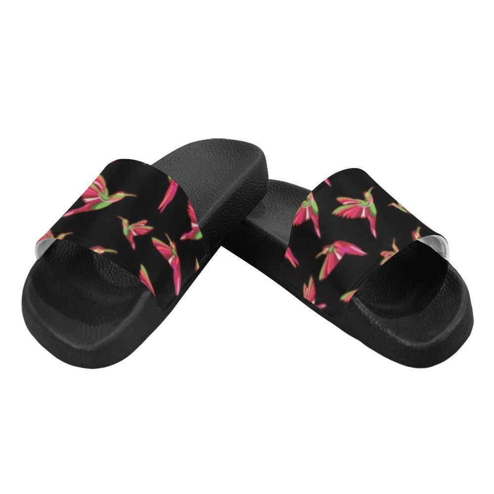 Red Swift Colourful Black Men's Slide Sandals