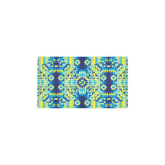 Kaleidoscope Jaune Bleu Bath Rug 16''x 28''