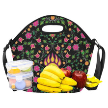 Load image into Gallery viewer, Floral Bearpaw Pink and Yellow Neoprene Lunch Bag/Large
