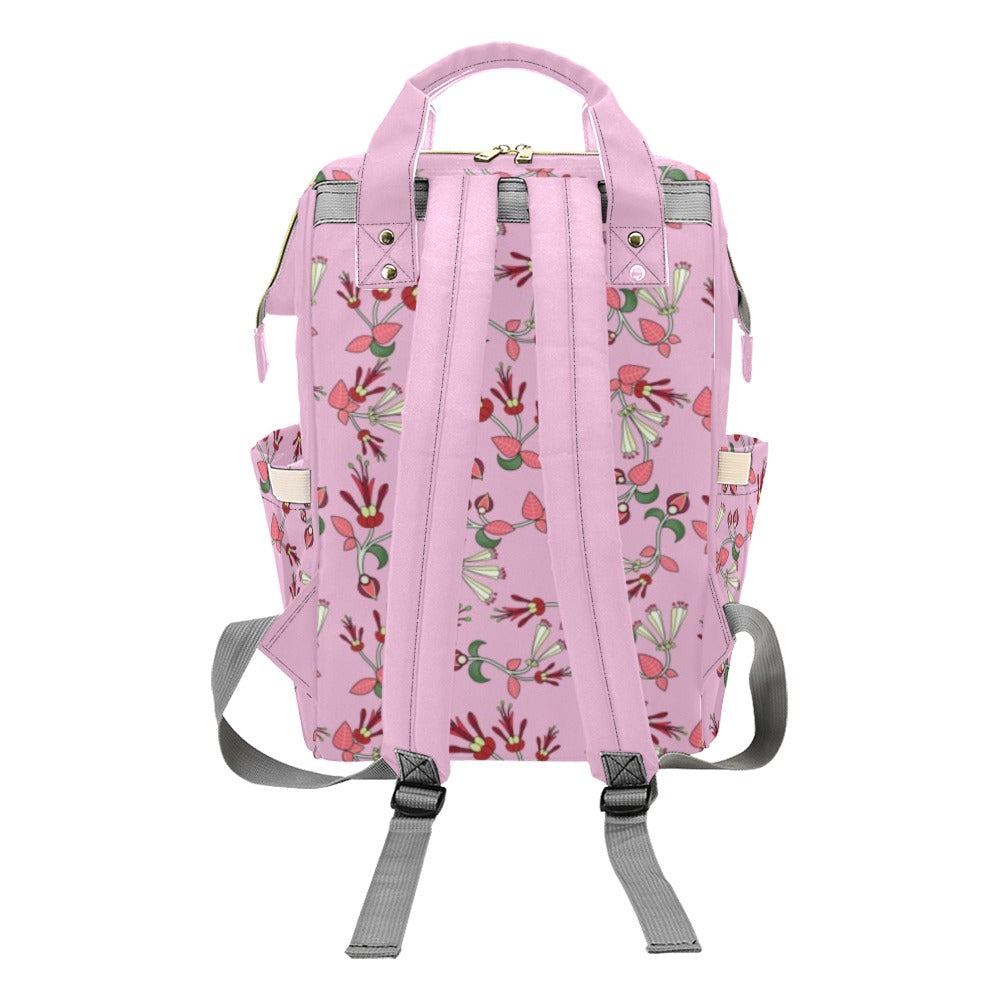 Strawberry Floral Multi-Function Diaper Backpack/Diaper Bag