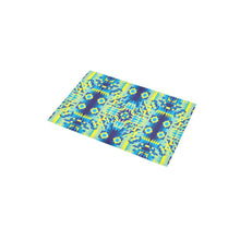 Load image into Gallery viewer, Kaleidoscope Jaune Bleu Bath Rug 16&#39;&#39;x 28&#39;&#39;
