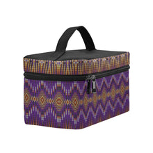 Load image into Gallery viewer, Fire Feather Purple Cosmetic Bag/Large
