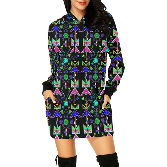 Itaopi Black Hoodie Dress