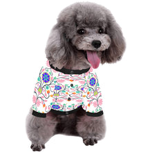 Load image into Gallery viewer, Floral Beadwork Four Clans White Pet Dog Round Neck Shirt
