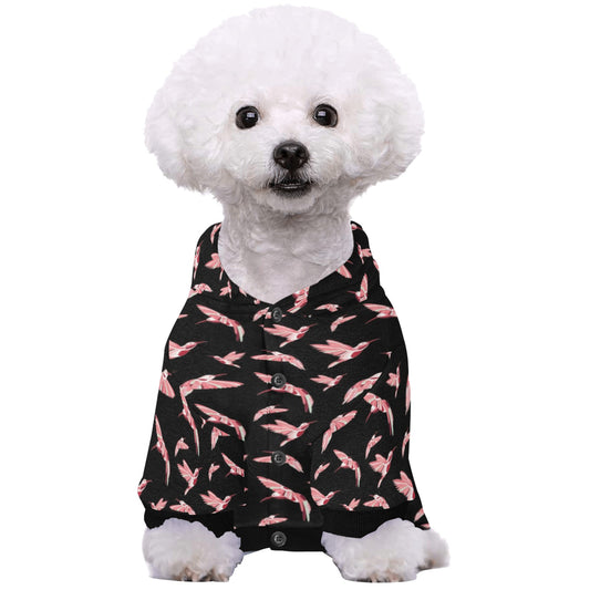 Strawberry Black Pet Dog Hoodie