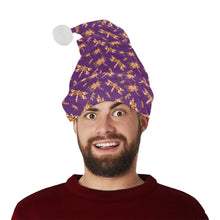 Load image into Gallery viewer, Gathering Yellow Purple Santa Hat
