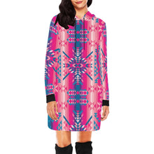 Load image into Gallery viewer, Desert Geo Blue Hoodie Dress
