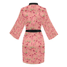 Load image into Gallery viewer, Swift Floral Peach Rouge Remix Long Sleeve Kimono Robe
