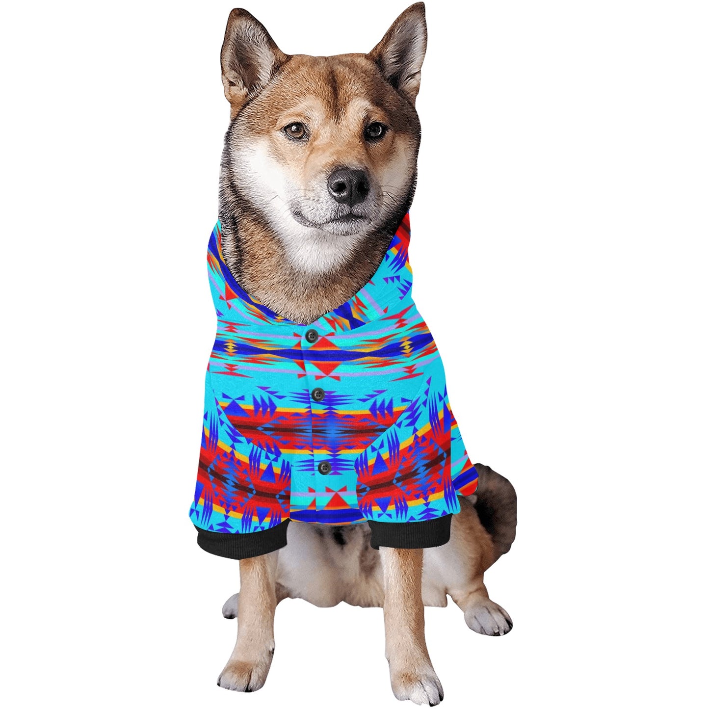 Between the Mountains Blue Pet Dog Hoodie