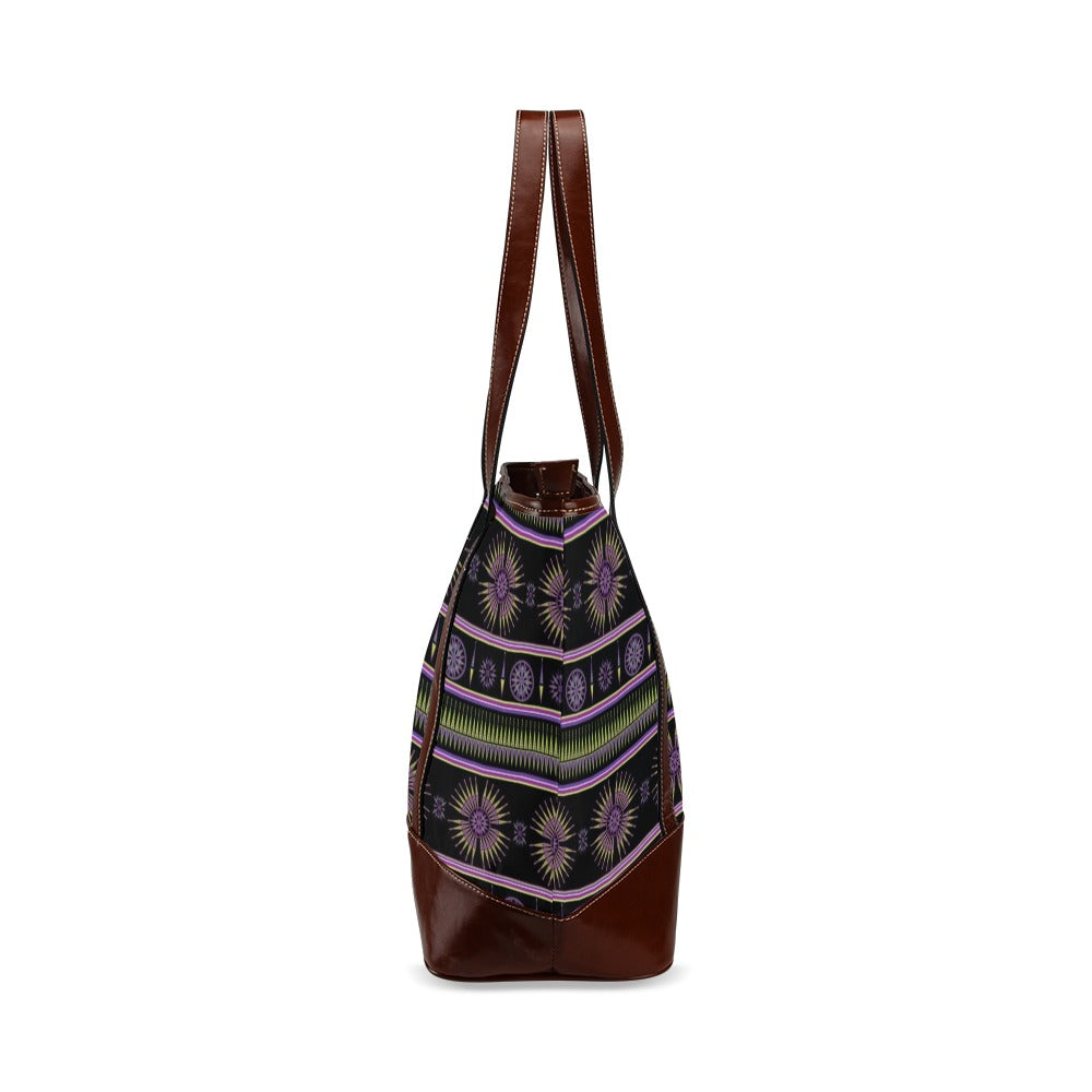 Evening Feather Wheel Tote Handbag