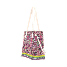 Load image into Gallery viewer, Culture in Nature Maroon Clover Canvas Tote Bag
