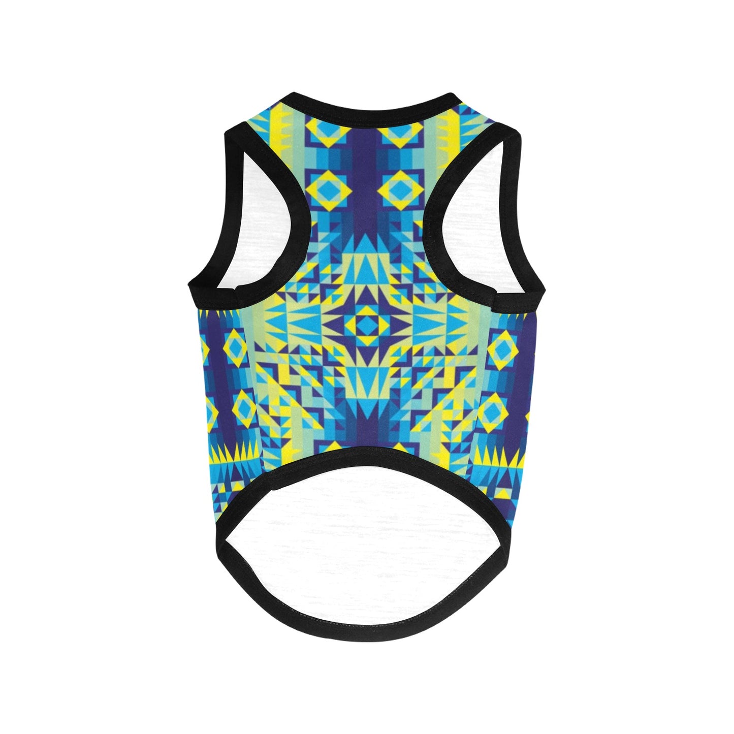 Kaleidoscope Jaune Bleu Pet Tank Top