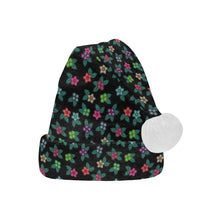 Load image into Gallery viewer, Berry Flowers Black Santa Hat
