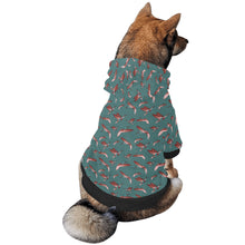 Load image into Gallery viewer, Red Swift Turquoise Pet Dog Hoodie
