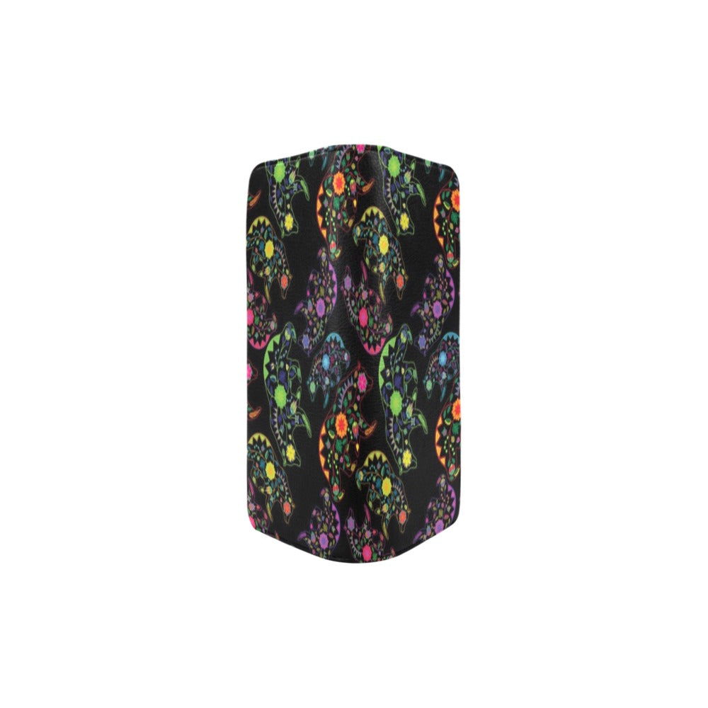 Neon Floral Bears Women's Clutch Purse