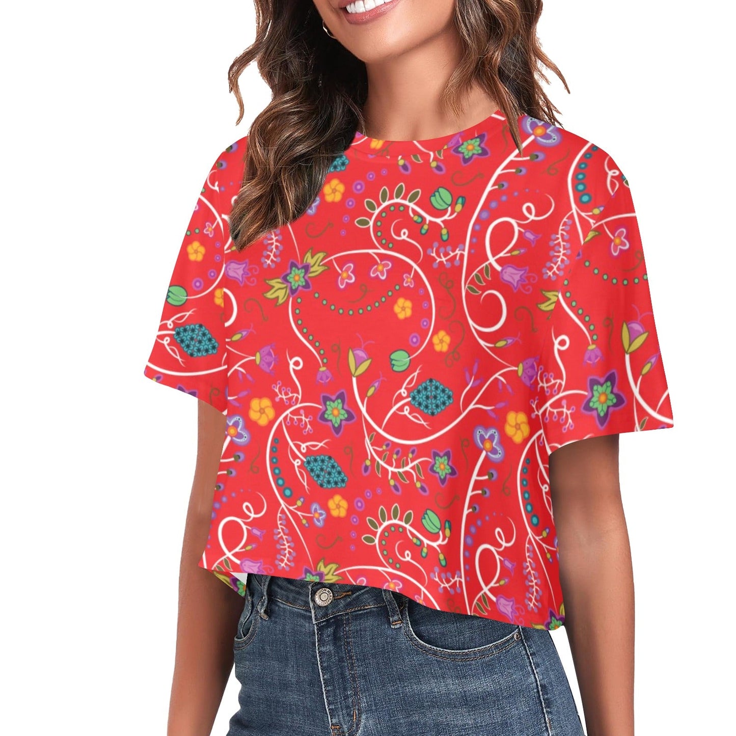 Fresh Fleur Fire Crop Top