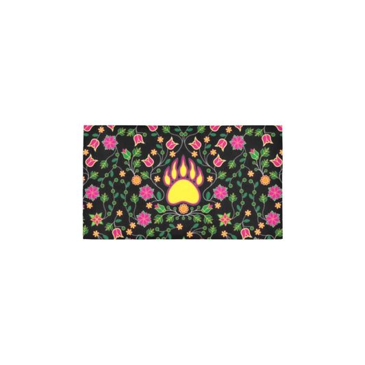 Floral Bearpaw Pink and Yellow Bath Rug 16''x 28''