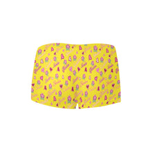 Load image into Gallery viewer, Ladies Skoden Floral Hearts Undergarment Yellow Women&#39;s Boyshort Panties (Model L31)
