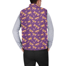 Load image into Gallery viewer, Gathering Yellow Purple Men&#39;s Padded Vest Jacket
