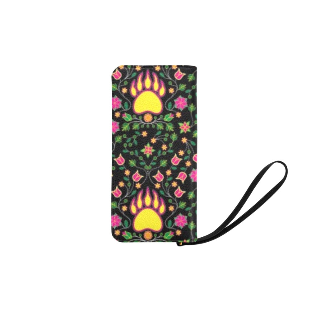 Floral Bearpaw Pink and Yellow Clutch