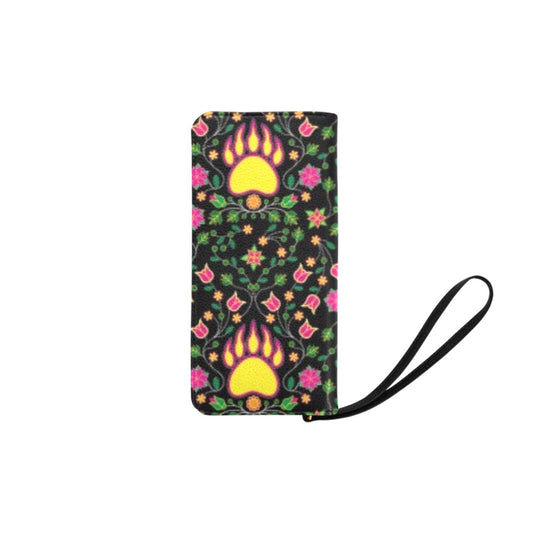 Floral Bearpaw Pink and Yellow Women's Clutch Purse