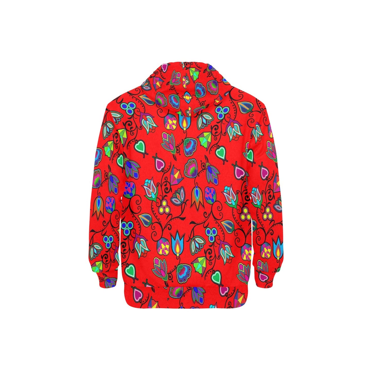 Indigenous Paisley Dahlia Men's Long Sleeve Fleece Hoodie