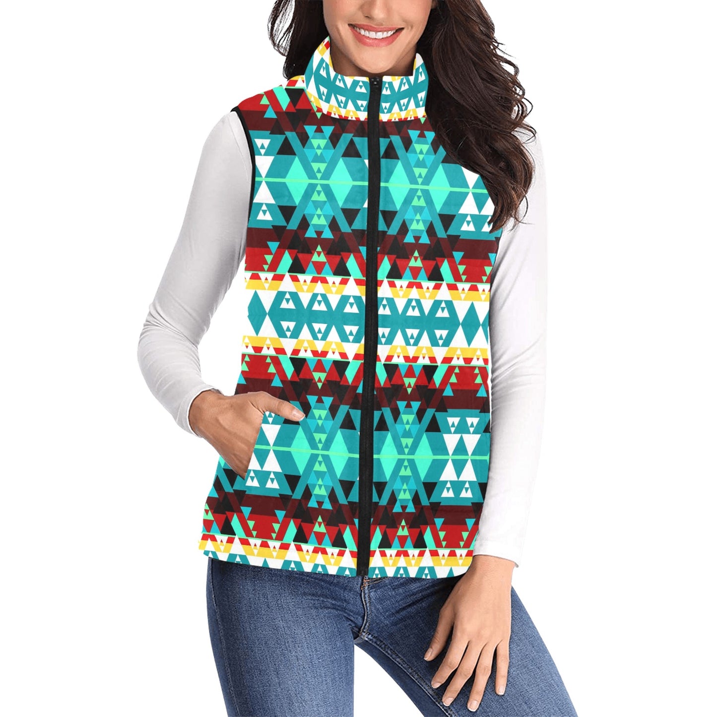 Writing on Stone Wheel Women's Padded Vest Jacket