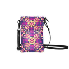 Load image into Gallery viewer, Kaleidoscope Bleu Small Cell Phone Purse
