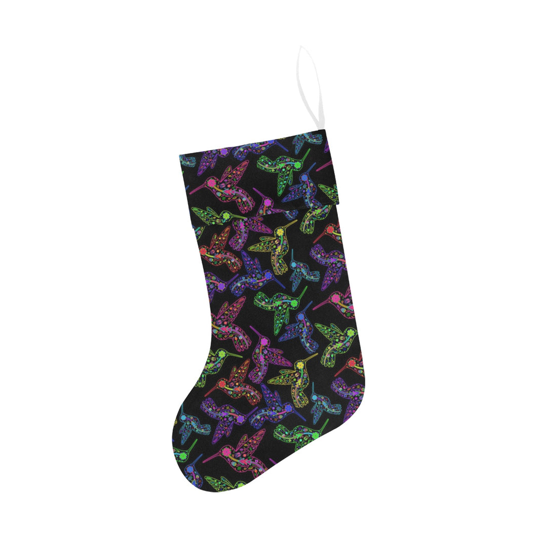 Floral Hummingbird Christmas Stocking