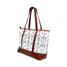 Load image into Gallery viewer, Quilled Divine White Tote Handbag
