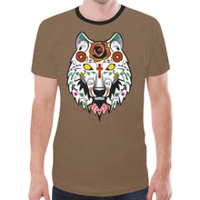 Load image into Gallery viewer, Wolf Spirit Guide Dark Brown New T-shirt for Men
