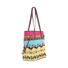 Load image into Gallery viewer, Horses and Buffalo Ledger Pink Clover Canvas Tote Bag
