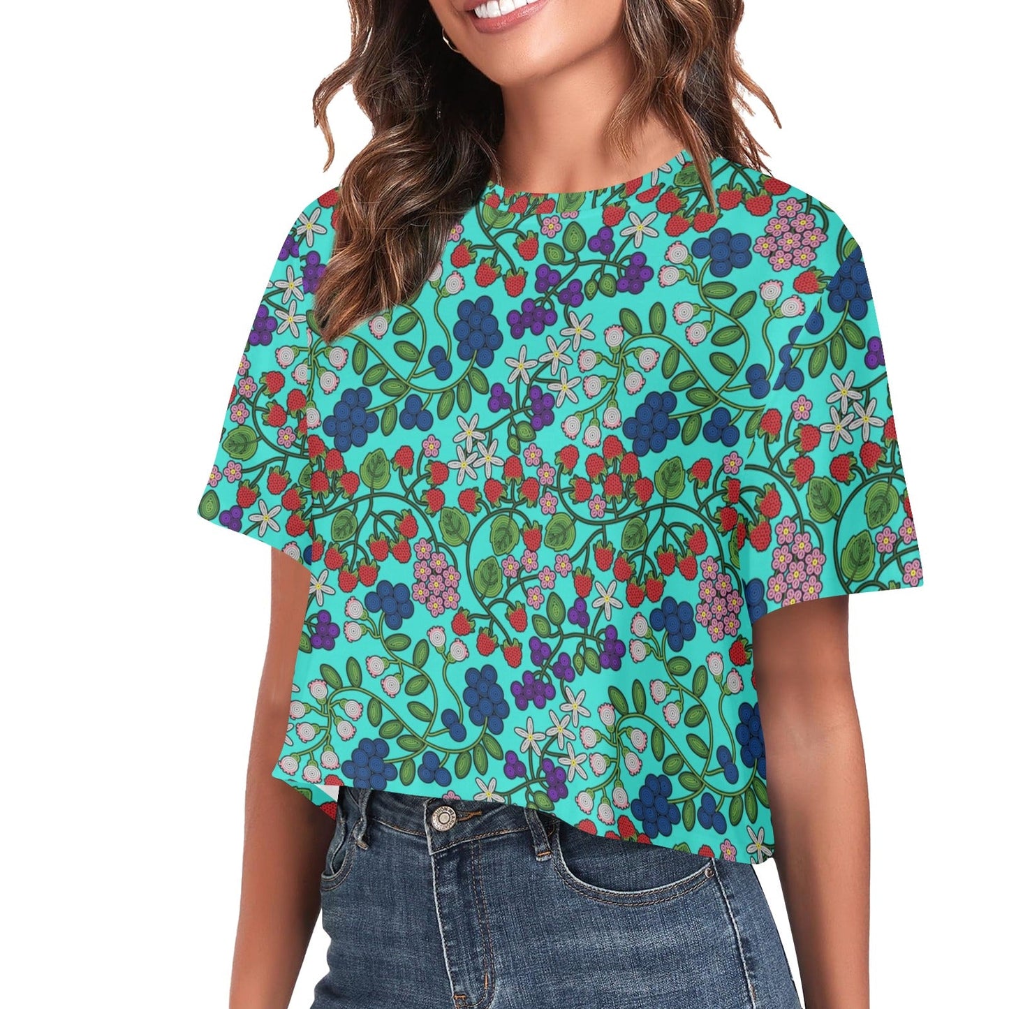 Takwakin Harvest Turquoise Crop Top