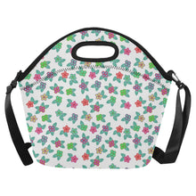 Load image into Gallery viewer, Berry Flowers White Neoprene Lunch Bag/Large
