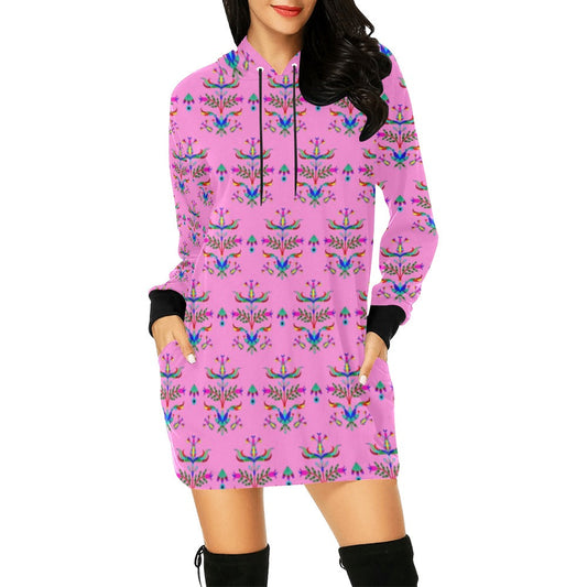 Dakota Damask Cheyenne Pink Hoodie Dress