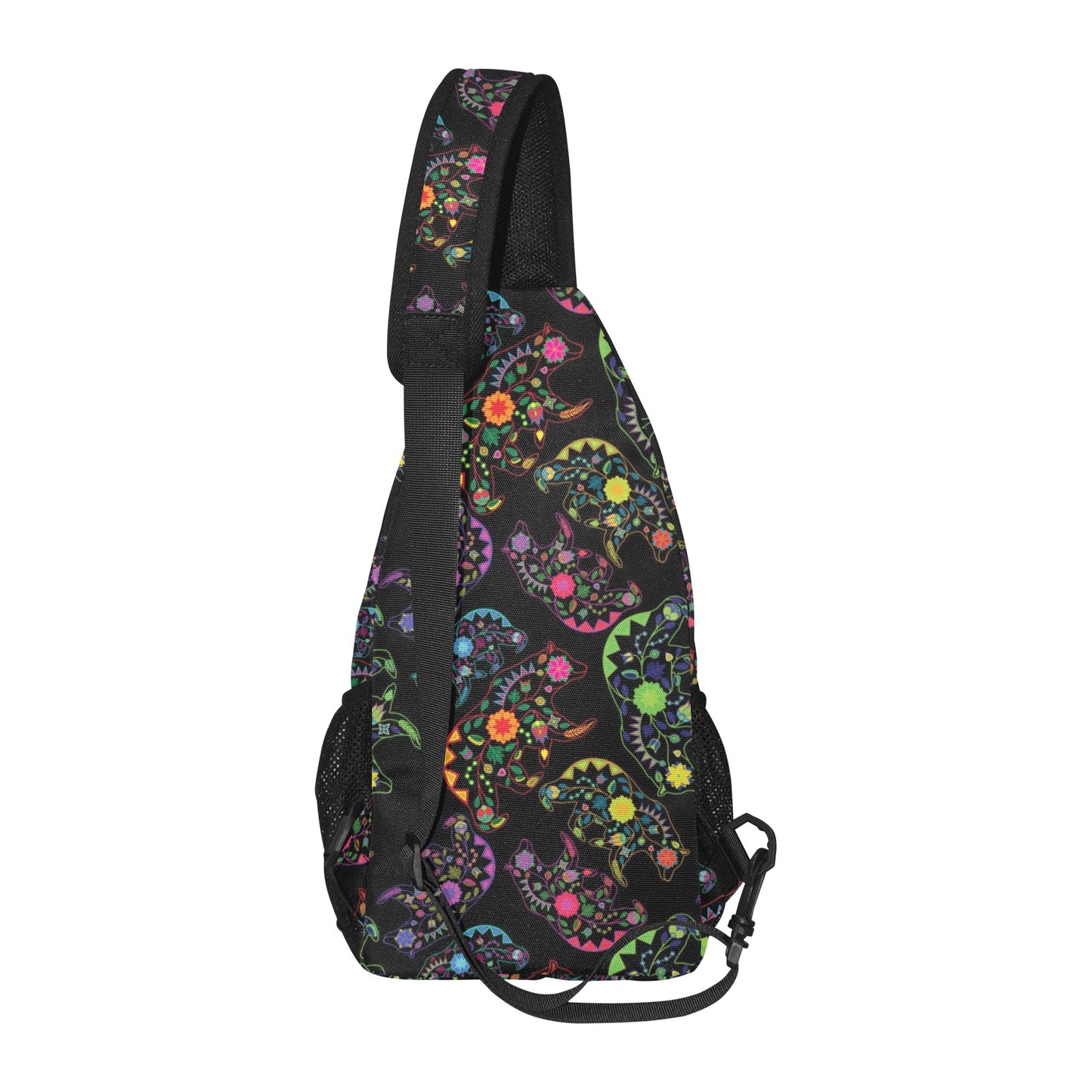 Neon Floral Bears Chest Bag