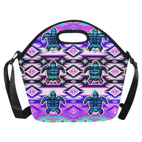 Adobe Dance Turtle Neoprene Lunch Bag/Large (Model 1669) Neoprene Lunch Bag/Large (1669) e-joyer 