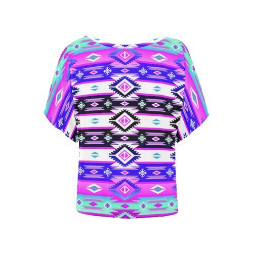 Adobe Dance Women's Batwing-Sleeved Blouse T shirt (Model T44) Women's Batwing-Sleeved Blouse T shirt (T44) e-joyer 