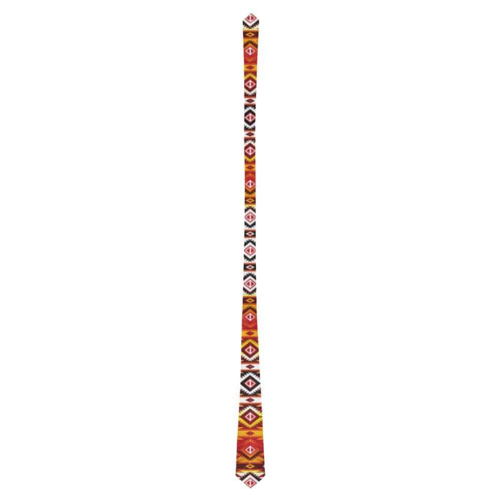 Adobe Fire Classic Necktie (Two Sides) Classic Necktie e-joyer 