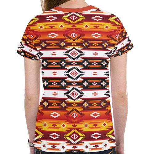 Adobe Fire New All Over Print T-shirt for Women (Model T45) New All Over Print T-shirt for Women (T45) e-joyer 