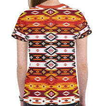 Load image into Gallery viewer, Adobe Fire New All Over Print T-shirt for Women (Model T45) New All Over Print T-shirt for Women (T45) e-joyer 
