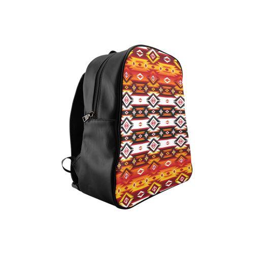 Adobe Fire School Backpack (Model 1601)(Small) School Backpacks/Small (1601) e-joyer 